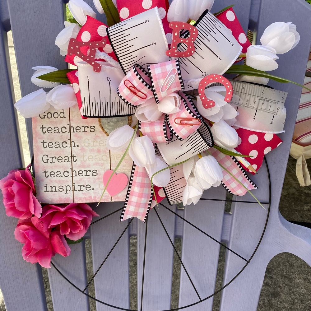 Teacher wreath